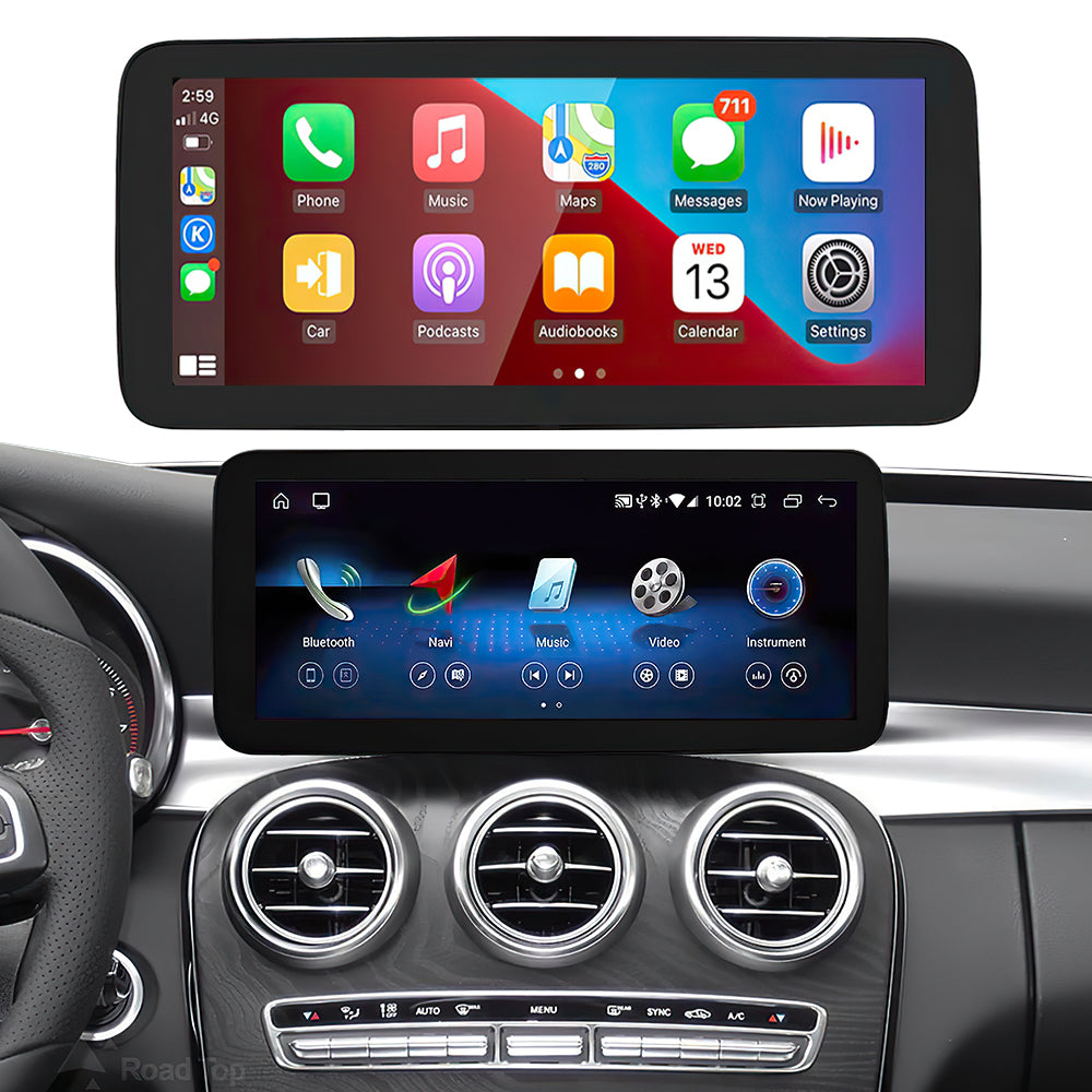 LEHX 8Core 4G DSP Android Car Multimedia Wireless CarPlay Android Auto For Mercedes Benz C Class GLC W205 S205 Car DVD Player